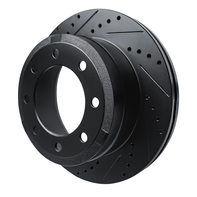 Ford F-250 Brake Rotor (1) - Rear Left - R1 Concepts - Drilled & Slotted - Black - `11-`22